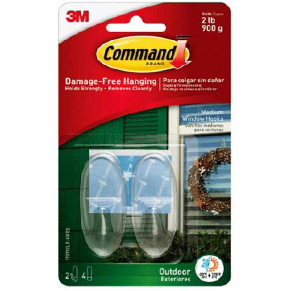 Command Outdoor Medium Clear Window Hooks - Bunnings Australia