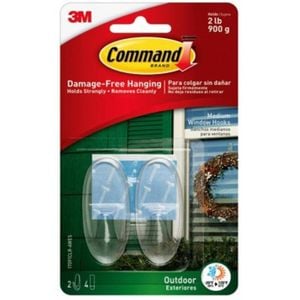 Command Outdoor Medium Clear Window Hooks
