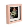 Nicola Spring 6" x 6" Light Wood 3D Box Photo Frame - 4" x 4" Mount