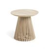 Jeanette round solid teak wood side table, 50 cm