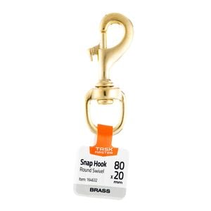 Taskmaster 15 x 80mm Brass DuraLoc Round End Snap Hook