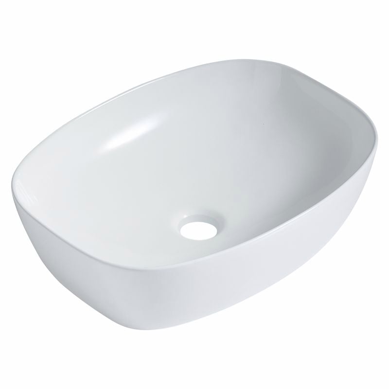 Resonance Gloss White Rectangular Above Counter Basin