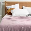 Accessorize Bedroom Collection 240cm x 260cm Pink Super Soft Plush Blanket - Blush
