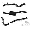 Ignite Exhausts Turbo Back For Nissan Gu Patrol 3l Leaf Spring Ute 3" No Cat With Muffler Black Aluminised Steel
