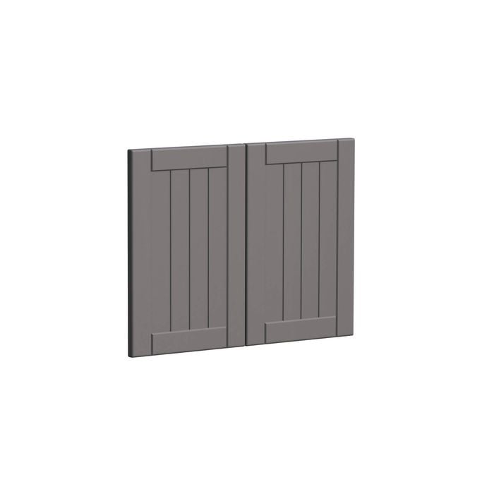 Kaboodle 600mm Smoked Grey Country Farmhouse Sink Doors - 2 Pack