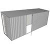 Build-a-Shed 1.5 x 5.2 x 2m Sliding Door Tunnel Shed with Hinged Side Door - Zinc