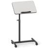 Costway Mobile Standing Desk Adjustable Bedside Laptop Desk Grey