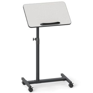 Costway Mobile Standing Desk Adjustable Bedside Laptop Desk Grey