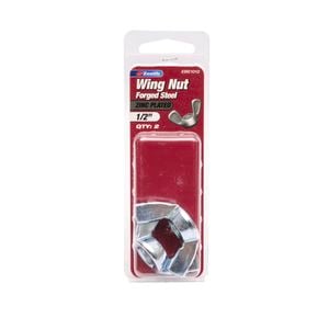 Zenith 1/2" Zinc Plated Forged Steel Wing Nut - 2 Pack