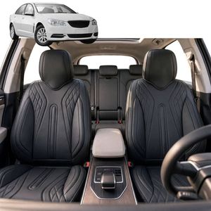 Australian Goose Front Seat Covers for Holden Commodore 2013 - 2017 (VF) - PU Leather, Black (2pc)