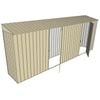 Build-a-Shed 0.8 x 5.2 x 2m Skillion Shed with Dual Single Hinged Side Doors - Cream