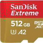 SanDisk Extreme 512GB Micro SD Card SDXC UHS-I Action Camera GoPro Memory Card 4K U3 160Mb/s A2 SDSQXA1-512G