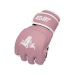 MMA Gloves Grappling Sparring Boxing Bag Training by Javson - Pink / White S/M