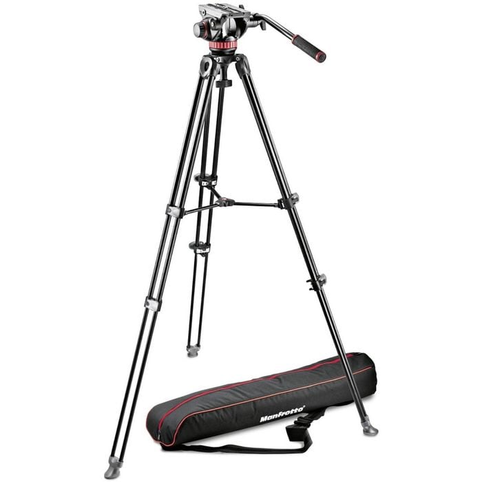 Manfrotto Mvh502a Fluid Head And Mvt502am Tripod With Carrying Bag