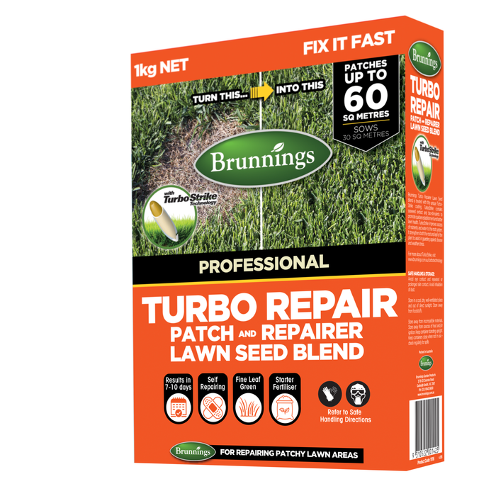 Brunnings Professional Turbo Repairer Patch & Repairer Lawn Seed Blend 1kg