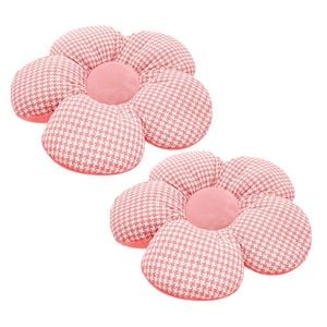 SOGA 2 Pack 45cm Pink Flower Floor Cushions