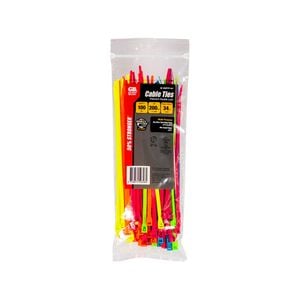 Gardner Bender 200 x 4.3mm Neon Assorted Cable Ties - 100 Pack