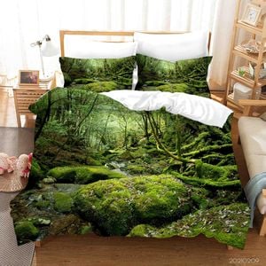 3D Green Forest Landscape Quilt Cover Set Bedding Set Duvet Cover Pillowcases 253