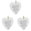 3PK LVD Ceramic Hanging 8x8cm Heart Woman Challenge w/ Hanger Ornament Decor
