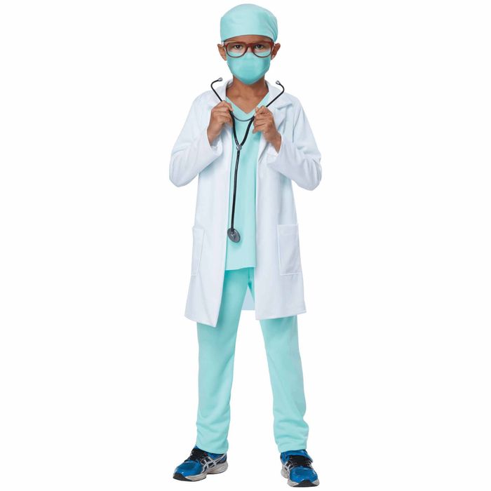 Health Care Hero Doctor Surgeon Scrubs Medical Hospital Book Week Boys Costume L