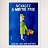 Galrie Voyagez A Moitie Prix SNCF - French Vintage Advertising Poster, White Frame, A3 30 x 42cm (12 x 16inch)