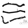Ignite Exhausts Turbo Back For Nissan Gu Patrol 3l Coil Spring Ute 3" No Cat With Pipe Black Aluminised Steel