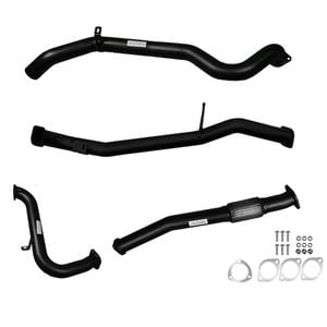 Ignite Exhausts Turbo Back For Nissan Gu Patrol 3l Coil Spring Ute 3" No Cat With Pipe Black Aluminised Steel
