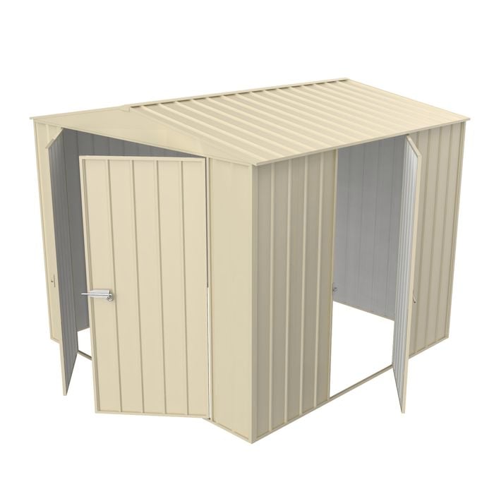Build-a-Shed  2.3 x 2.3 x 2.3m  Gable Single Hinged Side Door Shed - Cream