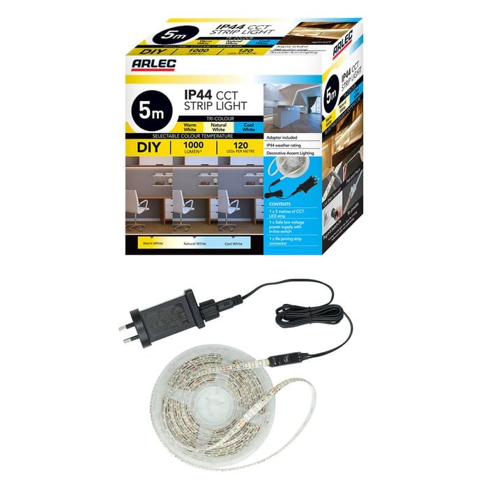 Arlec 5m 800lm CCT IP44 LED Strip Light