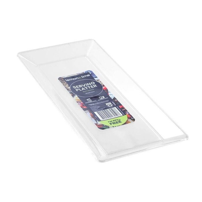 Lemon & Lime 39.5cm Serving Platter Rectangle - Clear