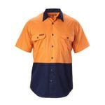 Hard Yakka M Orange/Navy Koolgear Short Sleeve Shirt