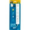 HPM 4 Outlet Surge Powerboard with Master Switch White