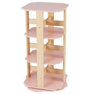 Costway 360° Spinning 3-Tier Book Shelf Bookcase