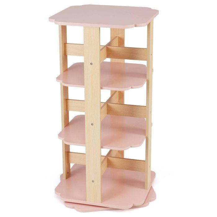 Costway 360° Spinning 3-Tier Book Shelf Bookcase