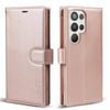 Tough On for Samsung Galaxy S25 Ultra Flip Wallet Leather Case Rose Gold