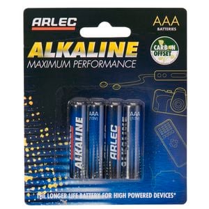 Arlec AAA Alkaline Battery BA-4AAA - 4 Pack