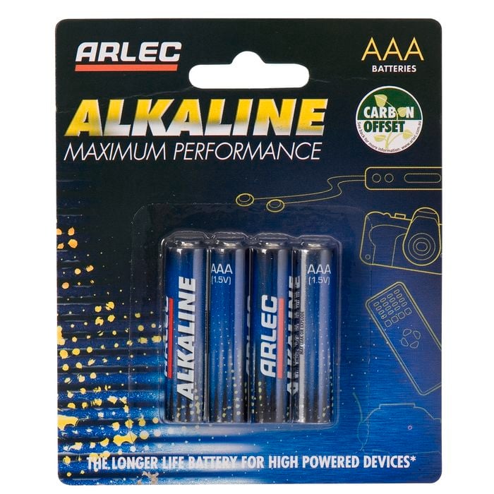 Arlec AAA Alkaline Battery BA-4AAA - 4 Pack