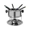 Classic Fondue Set 12pcs Stainless Steel Cheese Chocolate Dipping 6 Forks