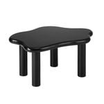 Oikiture Coffee Table Black Irregular