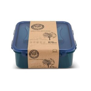 Locknlock 870ml Eco Square Airtight Snack/Food Container Travel/Pantry Set Short