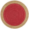 The Rug Connection Gallery Polo Red 150x150cm - Small Round Handwoven Jute Indoor Rug