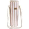 LVD Sand Insulated Canvas Wine Cooler Bag 12x33cm Pink/White Stripes