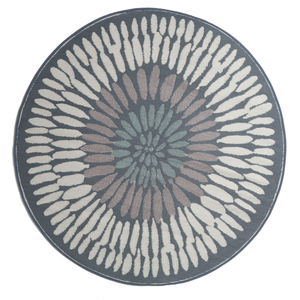 Fab Habitat 180cm Grey Azores Recycled Plastic Round Outdoor Rug
