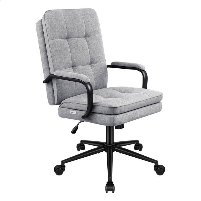 Alfordson Office Chair Ergonomic Executive Computer Work Seat Fabric Grey