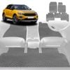 6D Diamond Car Floor Mats for VolksWagen T-Roc 2017-Current-Full Set-Grey-Outback GT