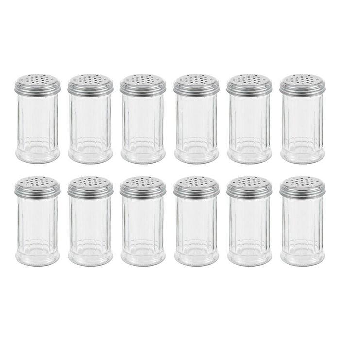 12PK Lemon & Lime Durable Glass Salt & Pepper Shaker 350ml