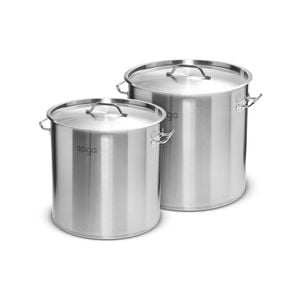 SOGA 21L & 50L Stainless Steel Stockpots – 18/10 Quality