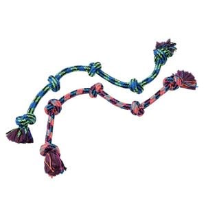 Yes4pets 2 X Dog Toy Tug-of-war Knotted Cotton Rope Pet Toy Long Chew Rope Play Dental