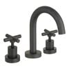 Mondella Resonance Black Matte 1/2 Turn Cross Handle Basin Set