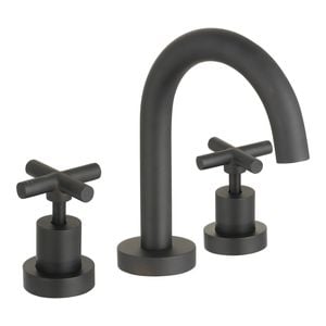 Mondella WELS 4 Star 7.5L/min Black Matte Resonance 1/2 Turn Cross Handle Basin Set